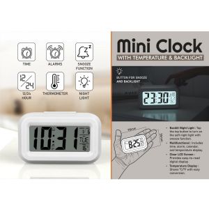 101-A147*Mini Clock With Temperature & Backlight