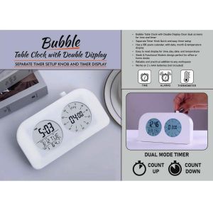 101-A148*Bubble Table Clock With Double Display