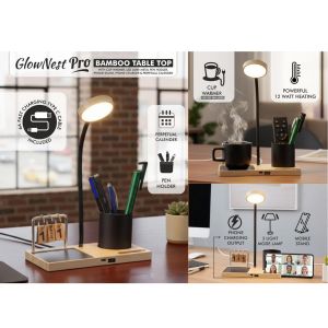 101-C210*GlowNest Pro Bamboo Table top with Cup warmer