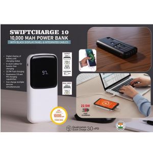 101-C211*SwiftCharge 10000 mAh Power bank with black display panel 