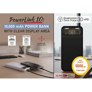 101-C212*PowerLink 10000 mAh Power bank with Clear display area