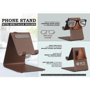 101-E371*Metal Phone stand with Spectacle holder 