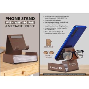 101-E372*Metal Phone stand with Writing pad & Spectacle holder