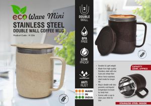 101-H336*EcoWave Mini Stainless Steel Double wall Coffee mug 