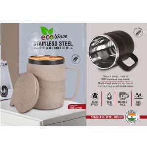 101-H337*EcoWave Stainless Steel Double Wall Coffee Mug