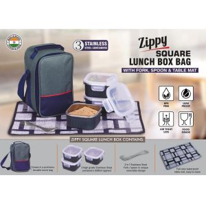 101-H342*Zippy Square Lunch box bag 