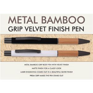 101-L159*Metal Bamboo Grip Velvet finish pen