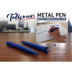 101-L195*Talisman Metal Pen with Turkish Evil eye