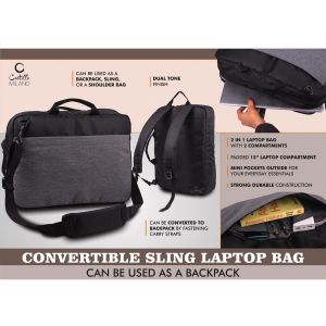101-S39*Convertible Sling Laptop Bag 