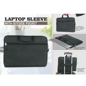 101-S59*Laptop Sleeve With Outside Pocket Stroller Carry Strap