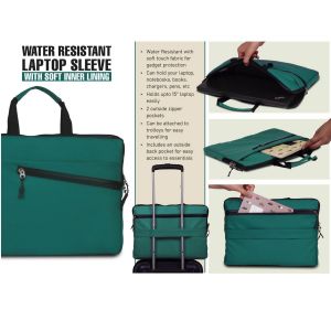 101-S61*Teal Water Resistant Laptop Sleeve 