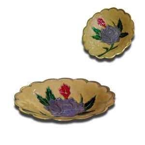 BRASS MEENA 4" PLATE