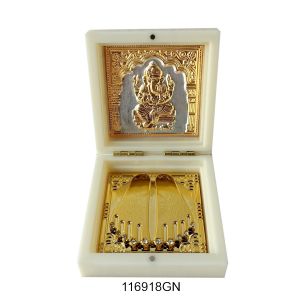 Kb GOLD  Mini Pooja Box GANESH
