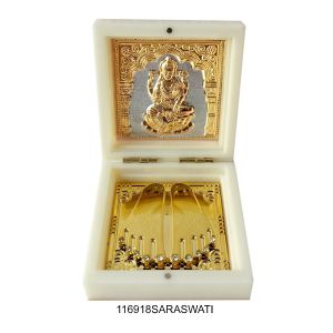 KB GOLD  MINI POOJA BOX SARASWATI