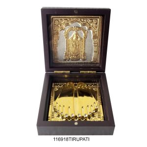 KB GOLD  MINI POOJA BOX TIRUPATI BALAJI