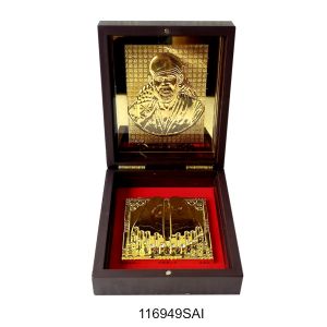 Kb GOLD SAI Medium pooja box