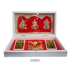 Kb Big Dlx LGS Gold Pooja Box