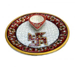 Pooja Thali 6" 1 Diya