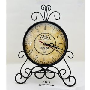 Metal Table Clock double 418-6