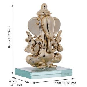 426-7 Glass Ganesh 3" Rose Golde Gift Box