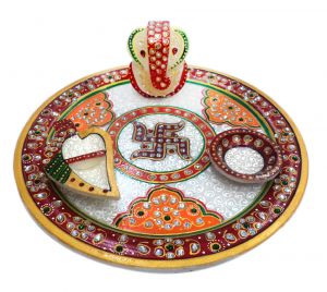Pooja Thali 9" Ganesh