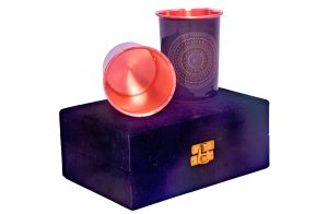 Pack of 2 Meena Copper Glass gift set DC25 